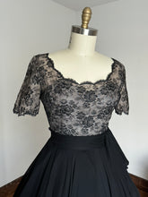 Load image into Gallery viewer, vintage 1950s lace top party dress {m}