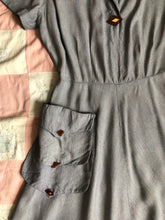 Load image into Gallery viewer, vintage 1950s bakelite button dress {m}