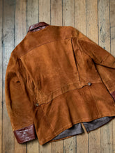 Load image into Gallery viewer, vintage 1940s 1950s belted back suede jacket AS-IS