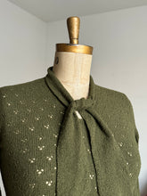 Load image into Gallery viewer, vintage 1950s green knit sweater dress {m-XL}