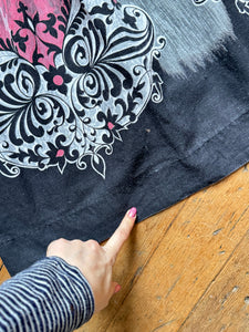 vintage 1950s Flamenco dancers border print skirt {32"W}