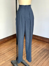 Load image into Gallery viewer, RARE vintage 1950s extra high waisted wool casual Hollywood trousers 34"/35"W
