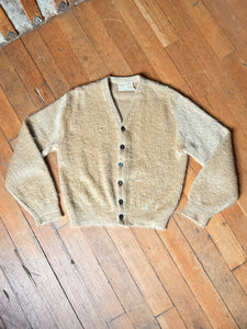 vintage 1950s 60s mohair cardigan sweater