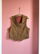 Load image into Gallery viewer, vintage 1940s leather vest {m}