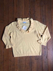 NOS vintage 1960s yellow sweater top {M-L}