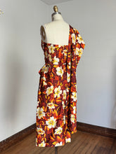 Load image into Gallery viewer, vintage 1950s Alfred Shaheen sarong dress &amp; men’s shirt set