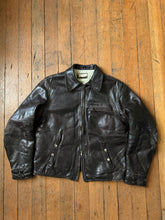 Load image into Gallery viewer, vintage 1940s leather jacket with Triumph patch