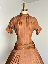 Load image into Gallery viewer, vintage 1950s drop waist party dress {s}