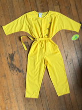 Load image into Gallery viewer, NOS vintage 1980s yellow jumpsuit {xs-m}