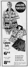 Load image into Gallery viewer, vintage 1950s novelty sailboat cabana set shirt and shorts