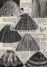 Load image into Gallery viewer, vintage 1950s Flamenco dancers border print skirt {32&quot;W}