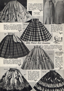 vintage 1950s Flamenco dancers border print skirt {32"W}