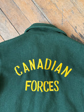 Load image into Gallery viewer, vintage 1950s Canadian Forces varsity style wool jacket