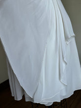 Load image into Gallery viewer, AS-IS vintage 1960s white chiffon evening dress {m}