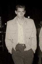 Load image into Gallery viewer, vintage 1950s pocket flap novelty satin jacket