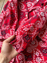 Load image into Gallery viewer, vintage 1950s bandana print blouse {L}
