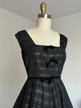 Load image into Gallery viewer, vintage 1950s black &amp; gold party dress {m}