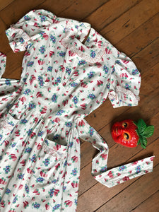 vintage 1930s strawberry dress {s}