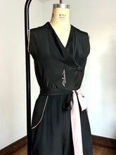 Load image into Gallery viewer, vintage 1930s silk beach pyjamas jumpsuit {s}