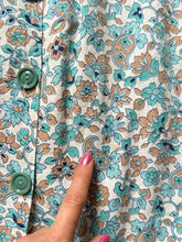 Load image into Gallery viewer, vintage 1940s cotton floral skirt and crop top set {m}