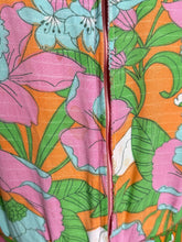 Load image into Gallery viewer, vintage 1960s floral jumpsuit {xs-L}