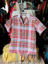 Load image into Gallery viewer, vintage 1950s plaid cotton short sleeve shirt