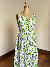 Load image into Gallery viewer, vintage 1970s Astrological Zodiac novelty maxi dress {XL}