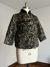 Load image into Gallery viewer, vintage 1960s faux leopard cropped jacket {s/m}