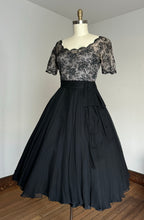 Load image into Gallery viewer, vintage 1950s lace top party dress {m}