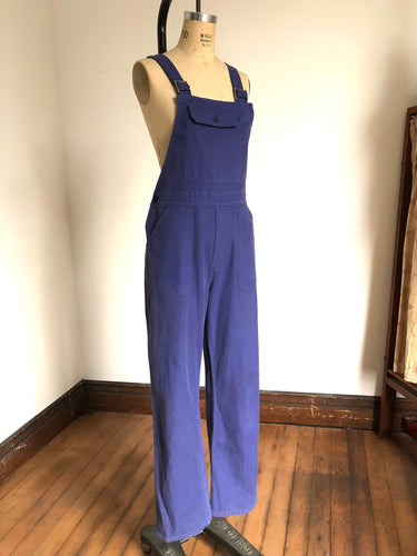 vintage 1970s French moleskin overalls workwear