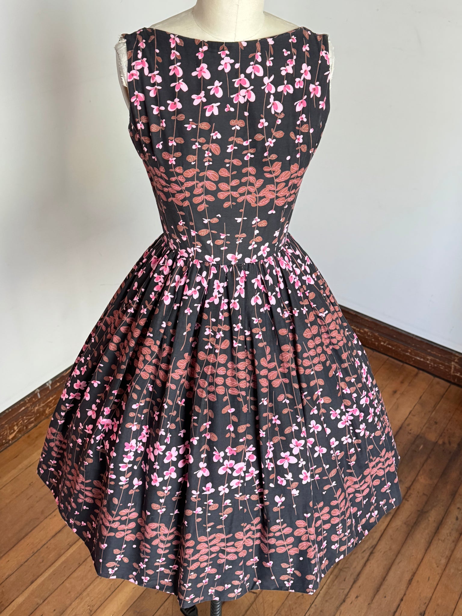vintage 50s dresses vintage 1950s Jerry Gilden floral sun dress {xs} – Trunk of Dresses