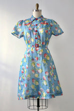 Load image into Gallery viewer, NOS vintage 1930s blue floral dress