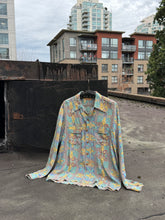 Load image into Gallery viewer, vintage 1940s long sleeve rayon shirt