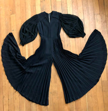 Load image into Gallery viewer, vintage 1970s black jumpsuit
