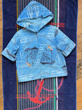 Load image into Gallery viewer, vintage 1960s nautical sail boat jacket with hood {XL}