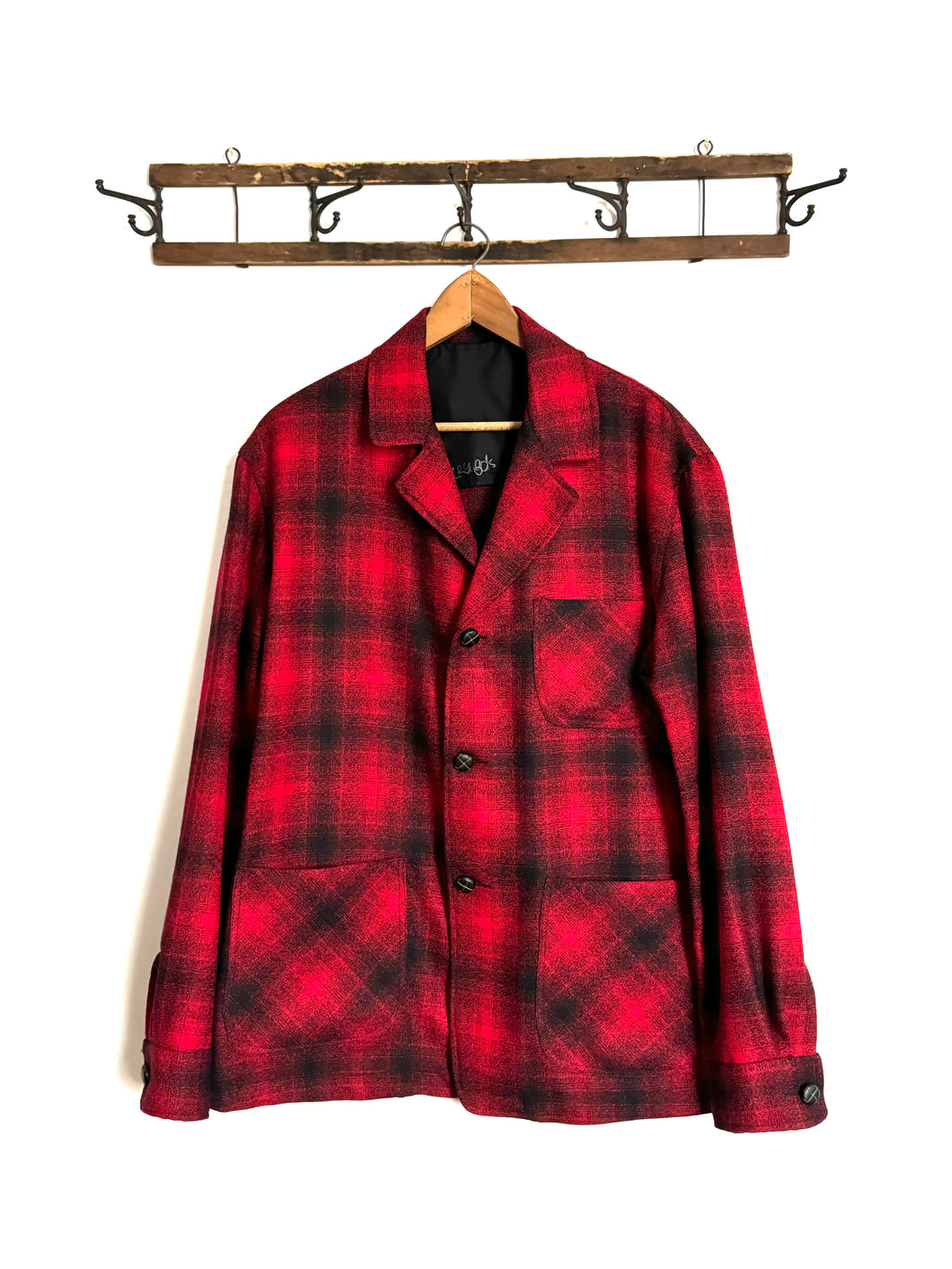 vintage 1960s plaid 49er blazer jacket