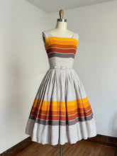 Load image into Gallery viewer, vintage 1960s linen sun dress set with shawl {xxs}