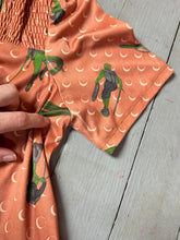 Load image into Gallery viewer, vintage 1970s hikers hiking print dress {xs}