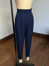 Load image into Gallery viewer, vintage 1940s navy ski pants {xs}