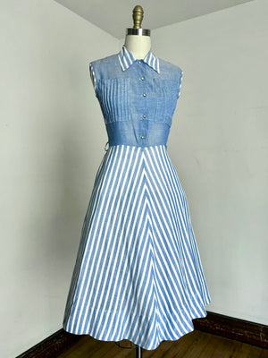 vintage 1950s striped dress {xs}