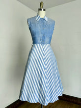 Load image into Gallery viewer, vintage 1950s striped dress {xs}