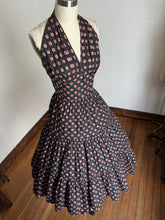 Load image into Gallery viewer, vintage 1950s floral halter dress {s}