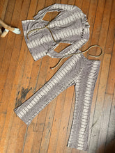Load image into Gallery viewer, vintage 1960s snakeskin pant set tunic mini dress and pant set {xs}