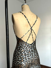 Load image into Gallery viewer, vintage 1970s Vanity Fair leopard jumpsuit {xs/s}