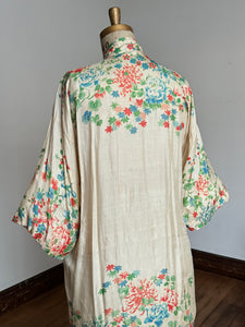 vintage 1920s silk pongee robe