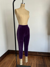 Load image into Gallery viewer, vintage 1950s purple velvet pants {xs}