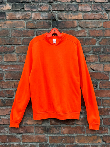 vintage 1950s neon orange sweatshirt