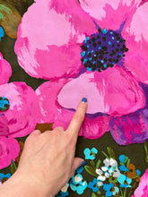 Load image into Gallery viewer, vintage 1960s pink floral maxi skirt {s}