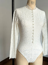 Load image into Gallery viewer, vintage 1990s Sagaie Paris sheer lace bodysuit {xs/s}