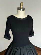 Load image into Gallery viewer, vintage 1950s black party dress {m}